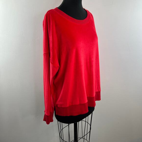 NWT Secret Treasures Red Long Sleeve Lounge Top Crewneck Soft Cozy Size XL - Picture 3 of 12
